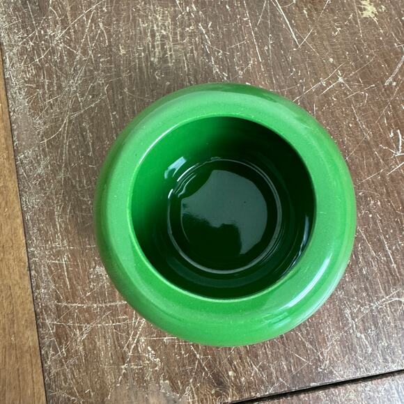 Vintage MCM retro green white brown ceramic cream &‎ sugar serving set - Picture 3 of 11